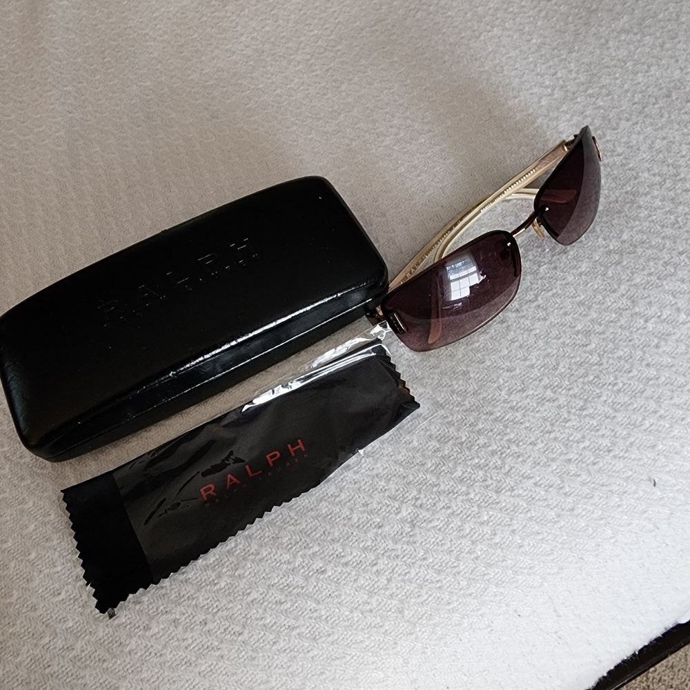 Ralph Lauren Gold Sunglasses with Black Case